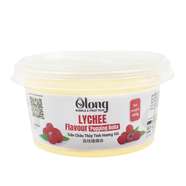 Olong Lychee Popping Boba 450g (Case 24)