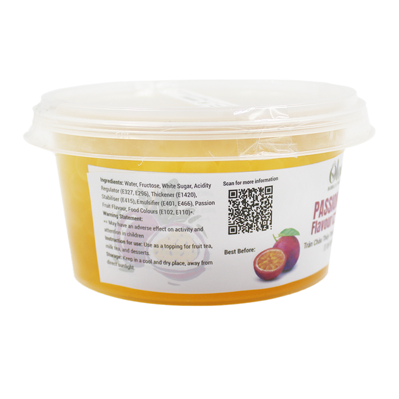 Olong Passion Fruit Popping Boba 450g (Case 24)