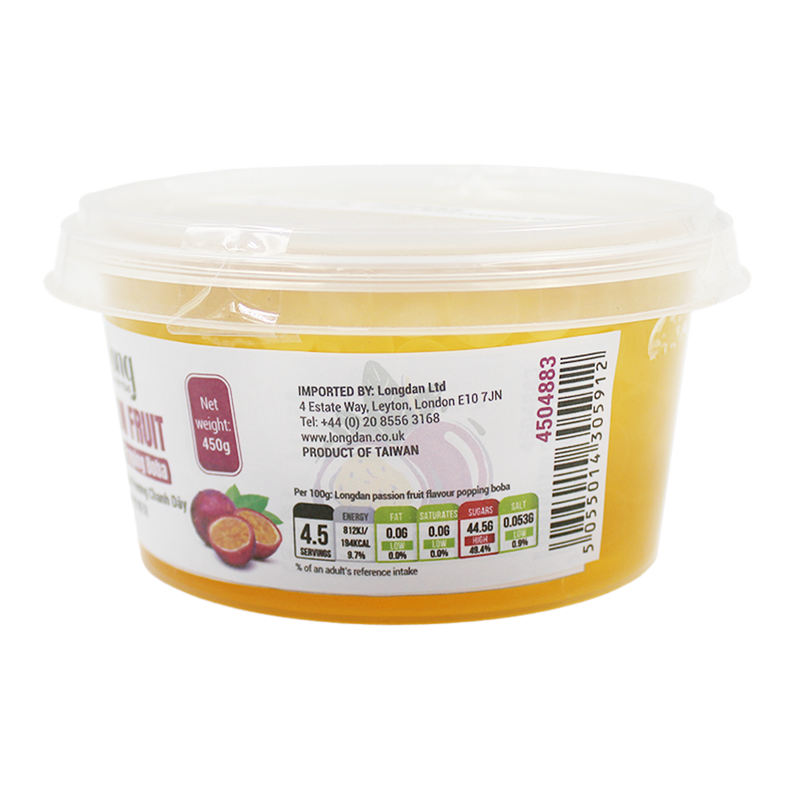 Olong Passion Fruit Popping Boba 450g (Case 24)