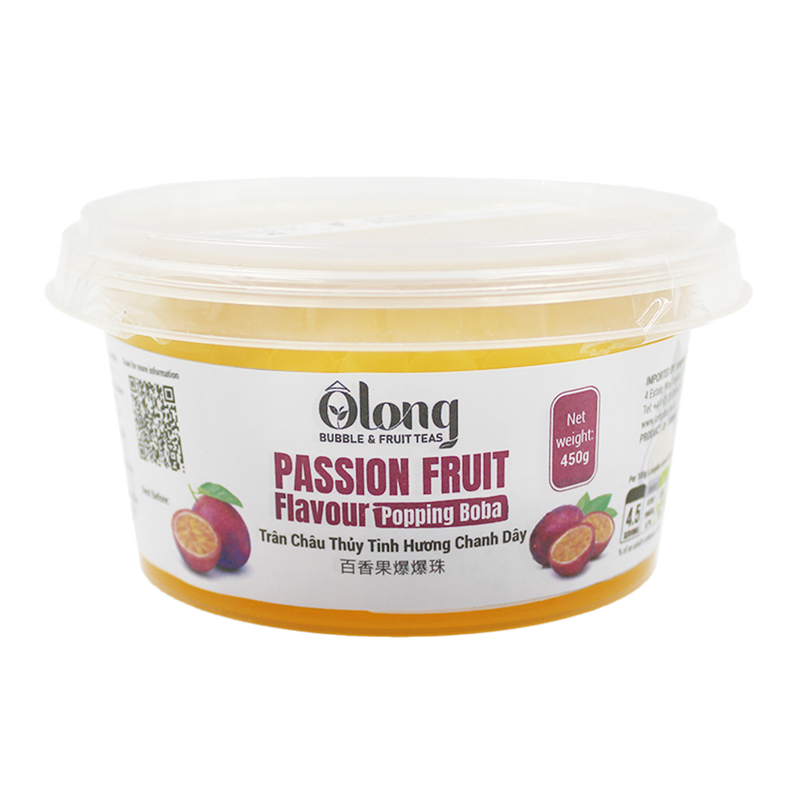 Olong Passion Fruit Popping Boba 450g (Case 24)