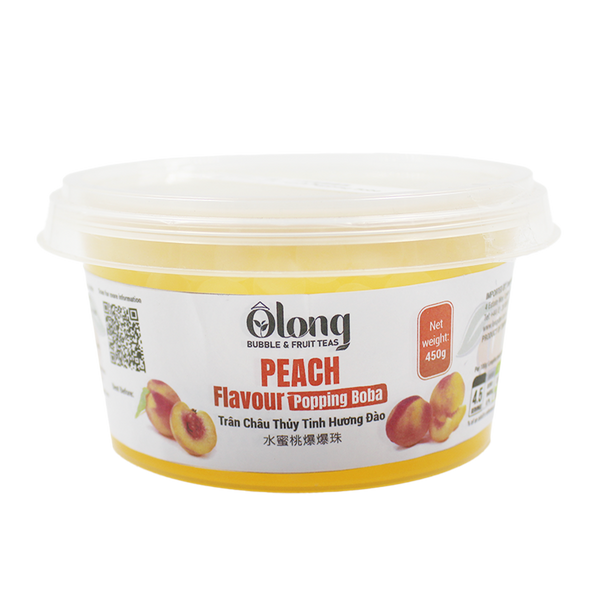 Olong Peach Popping Boba 450g (Case 24)