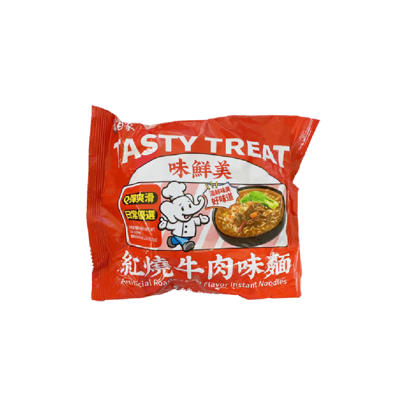 BAIXIANG Instant Noodles Artificial Roasted Beef Flavor 86g - Longdan Official