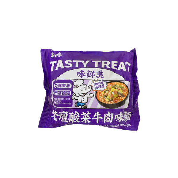 BAIXIANG Instant Noodles Artificial Beef with Sauerkraut Flavor 86g - Longdan Official