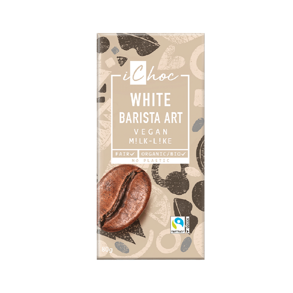 ICHOC Organic Chocolate Bar White Barista Art 80g - Longdan Official