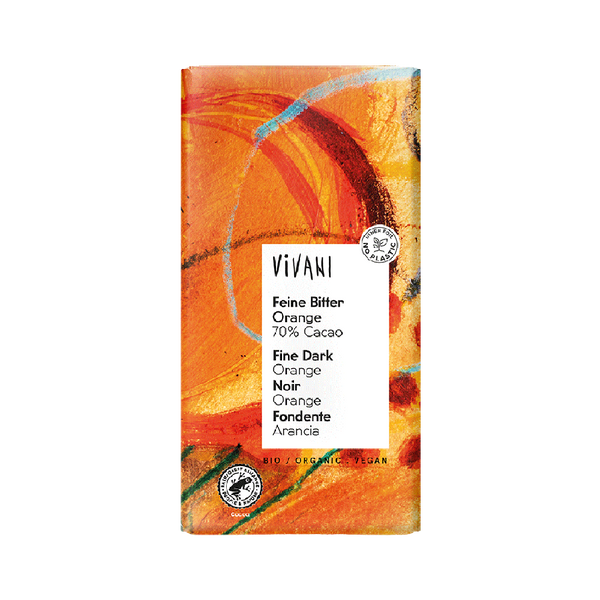 VIVANI Organic Chocolate Fine Dark Orange 100g - Longdan Official