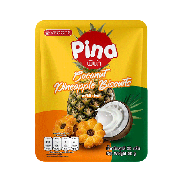 PINA Coconut Pineapple Biscuits with Pineapple Jam 50g (Case 24)