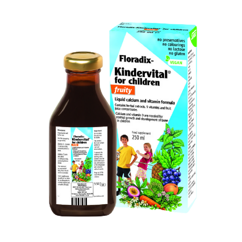 FLORADIX Kindervital Fruity Multivitamin Formula 250ML - Longdan Official