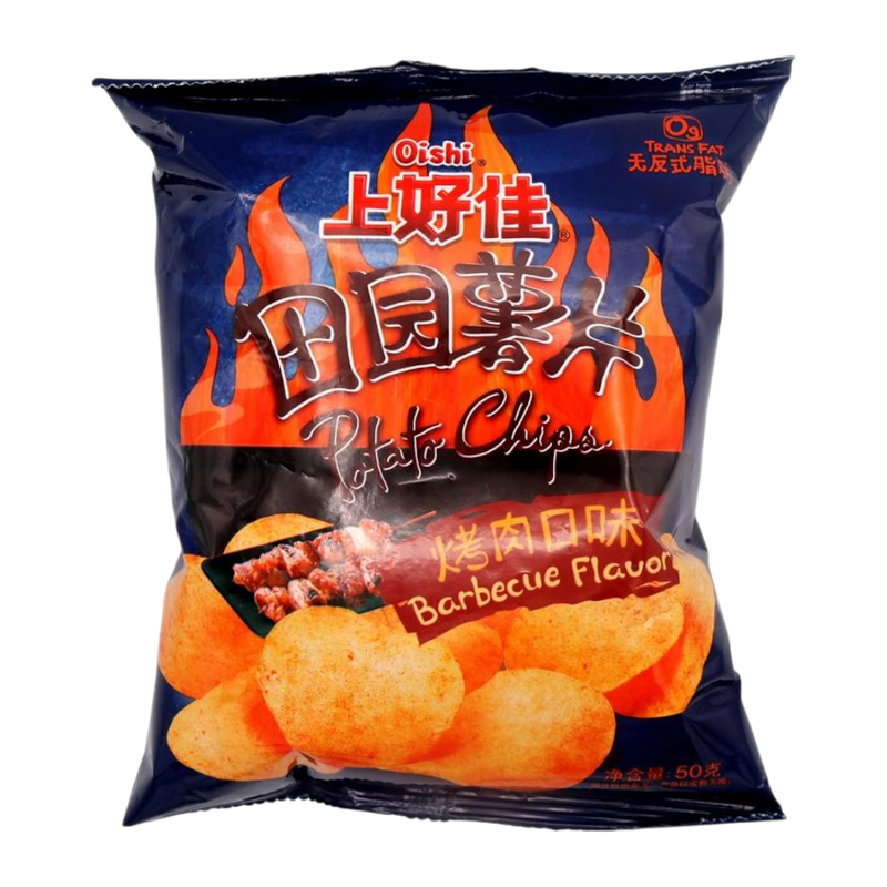 OISHI ポテトチップス バーベキュー味 50g
