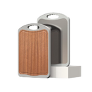 DE CHANG Whole Wood & 304 Stainless Steel Double-Sided Chopping Board 39 x 27cm