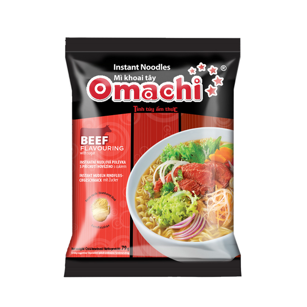 OMACHI Instant Noodles With Potato Starch _ Beef Flavouring 79g (Case 30)