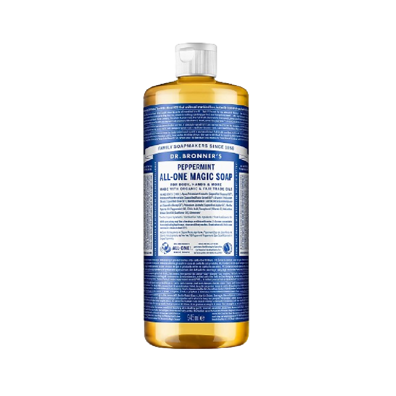 DR.BRONNER'S Peppermint Pure-Castile All Magic (18 in1) Liquid Soap 945ml - Longdan Official