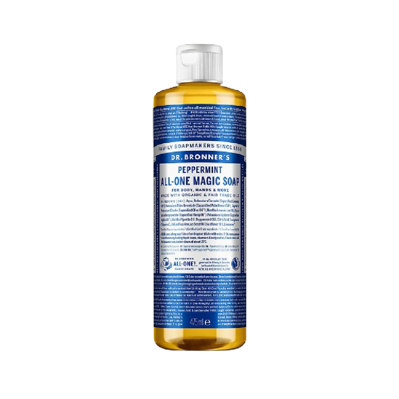 DR.BRONNER'S Peppermint Pure-Castile All Magic (18 in1) Liquid Soap 475ml - Longdan Official