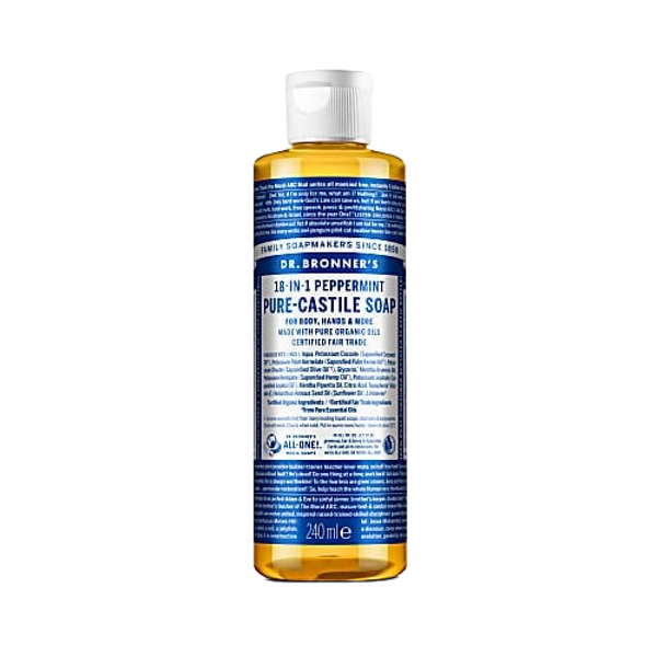 DR.BRONNER'S Peppermint Pure-Castile All Magic (18 in1) Liquid Soap 240ml - Longdan Official