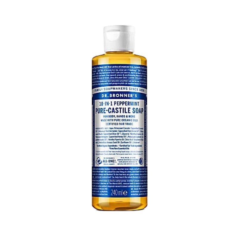 DR.BRONNER'S Peppermint Pure-Castile All Magic (18 in1) Liquid Soap 240ml - Longdan Official