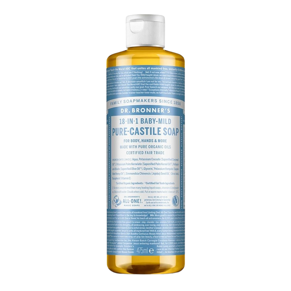 DR.BRONNER'S Baby-Unscented Pure-Castile All Magic (18 in1) Liquid Soap 475ml - Longdan Official