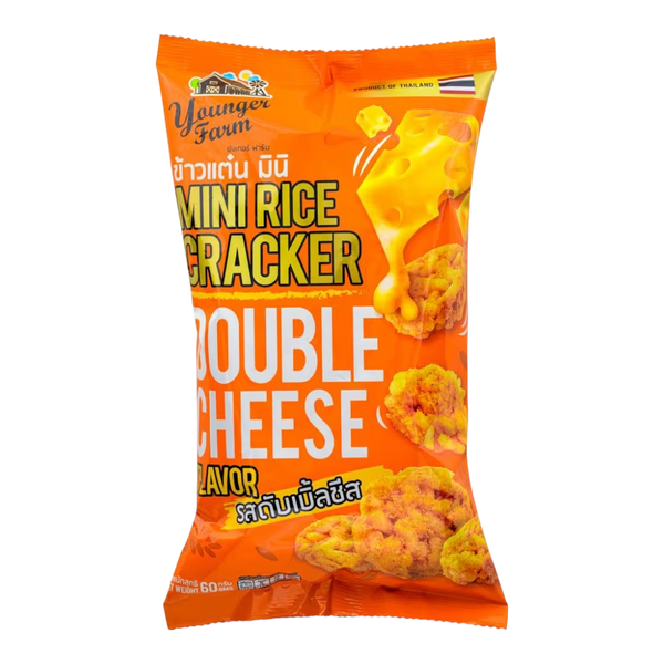 YOUNGER FARM Mini Rice Cracker Double Cheese Flavour 60g (Case 24)