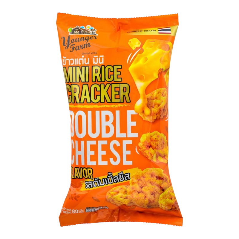 YOUNGER FARM Mini Rice Cracker Double Cheese Flavour 60g (Case 24)