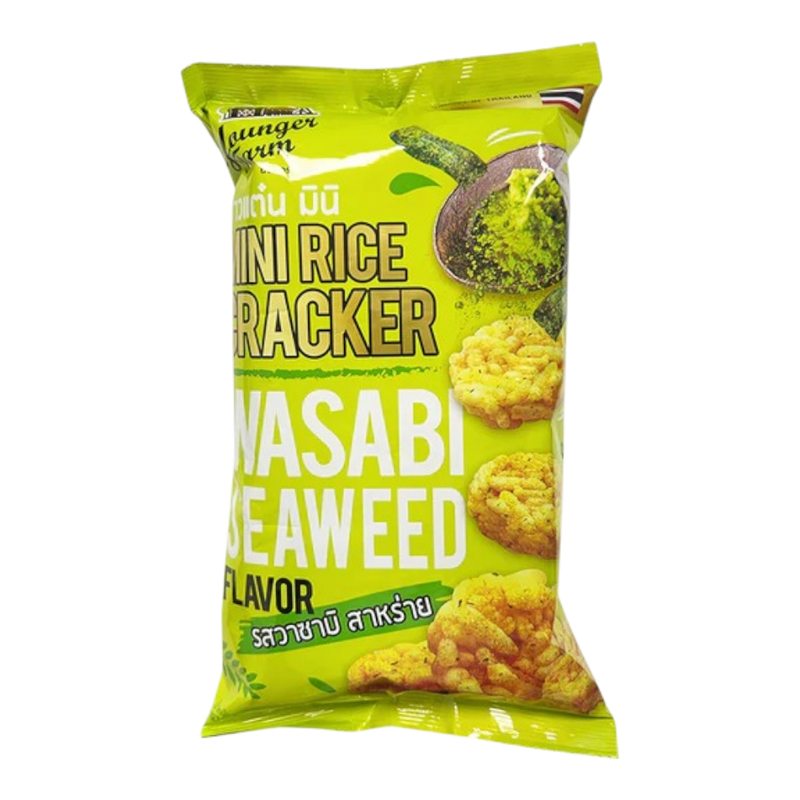 YOUNGER FARM Mini Rice Cracker (Wasabi Seaweed Flavour) 60g