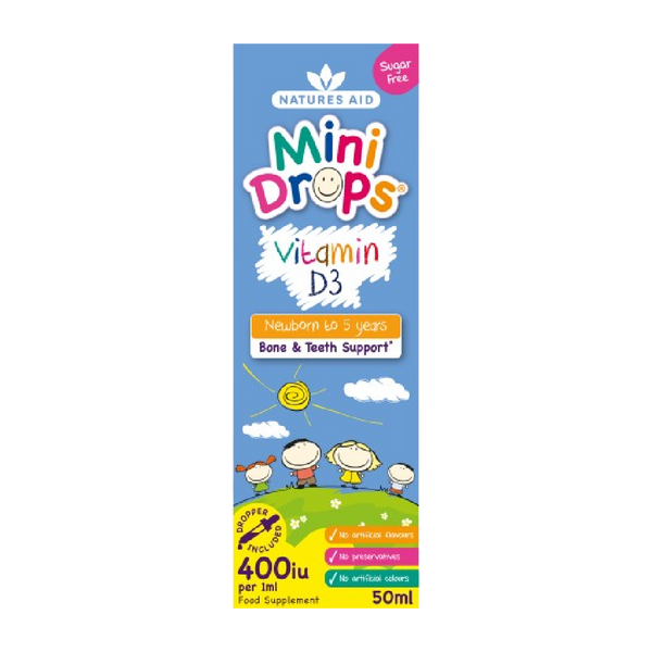 NATURES AID Mini Drops Vitamin D3 50ML