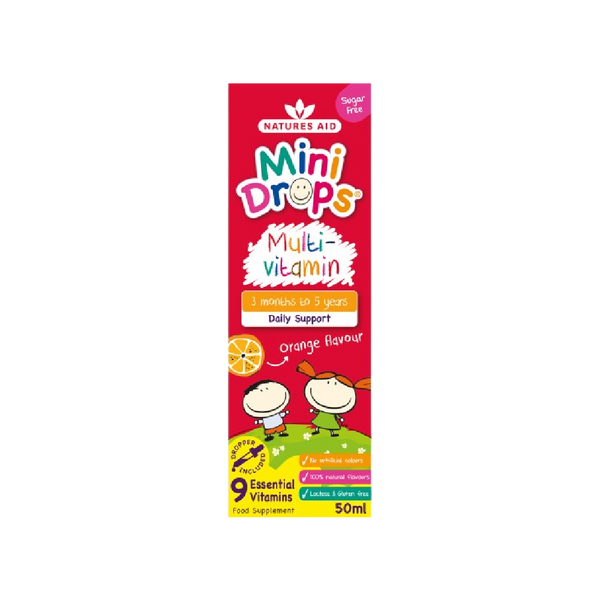 【新品】シルク　マルチビタミンドロップス100ml NATURES AID ミニドロップス マルチビタミン 50ML
