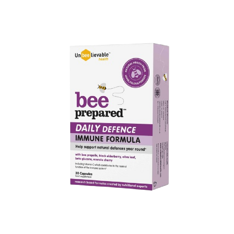 UNBEELIEVABLE HEALTH Bee Prep 면역 일일 방어 30 캡슐