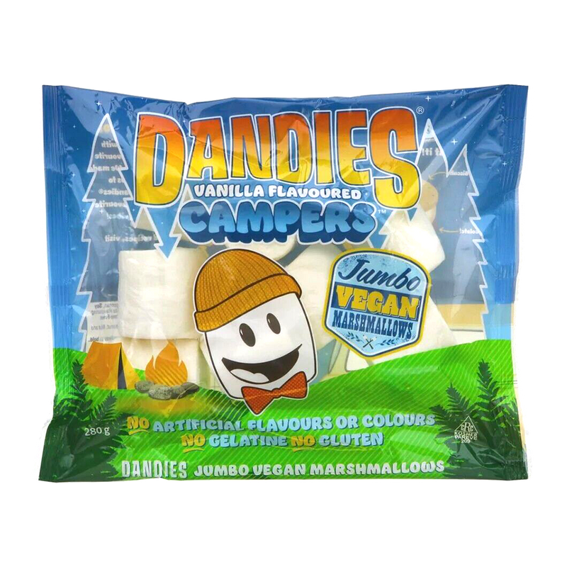 DANDIES Vegan Marshmallows Vanilla Jumbo Campers 280g