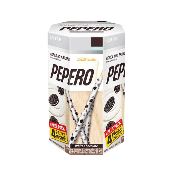 LOTTE Pepero Box - White Cookie (32g*4) 128g (Case 9)