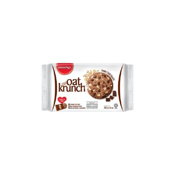 MUNCHY'S Oat Krunch Biscuit - Dark Chocolate Flavour (26g*8) 208g
