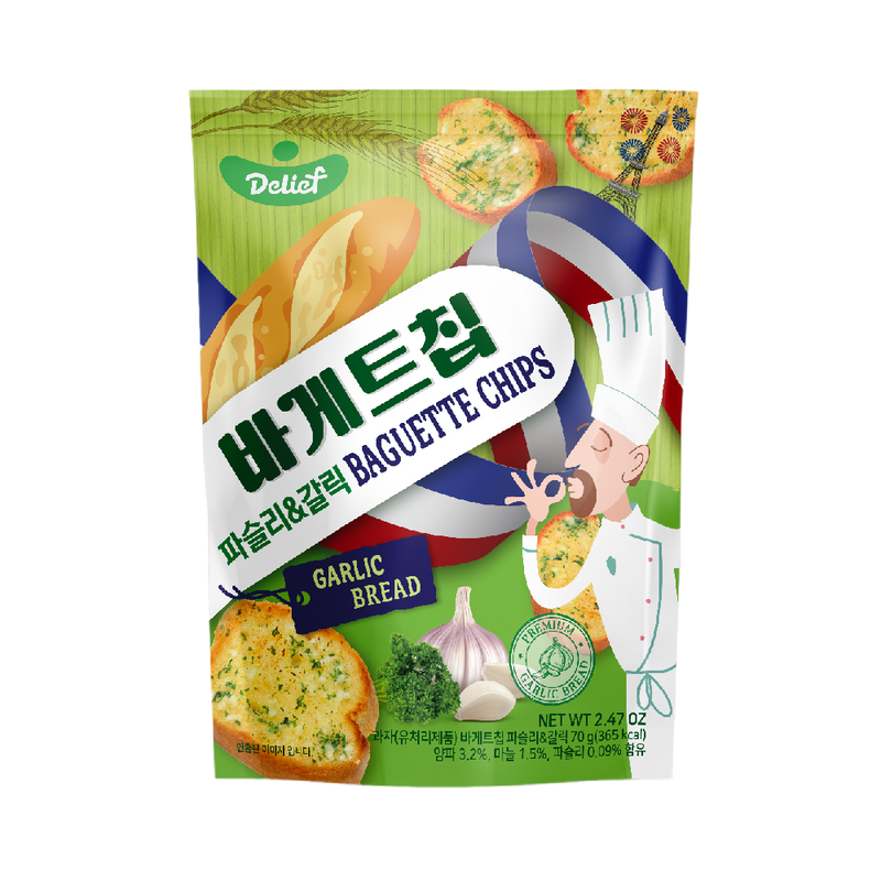 DELIEF Baguette Chips Parsley And Garlic Flavor 70g