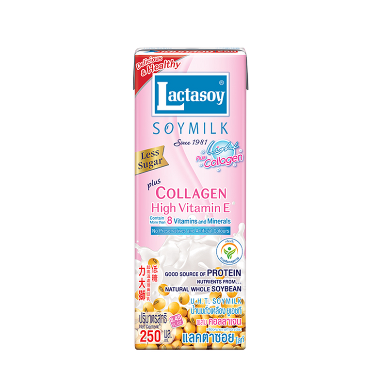 LACTASOY Soy Milk Light Plus Collagen 250ml (Case 36)