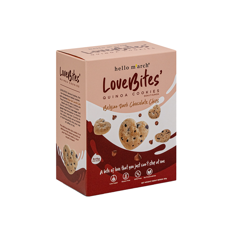 LOVE BITES Quinoa Cookies - Belgian Dark Chocolate Chips 90g