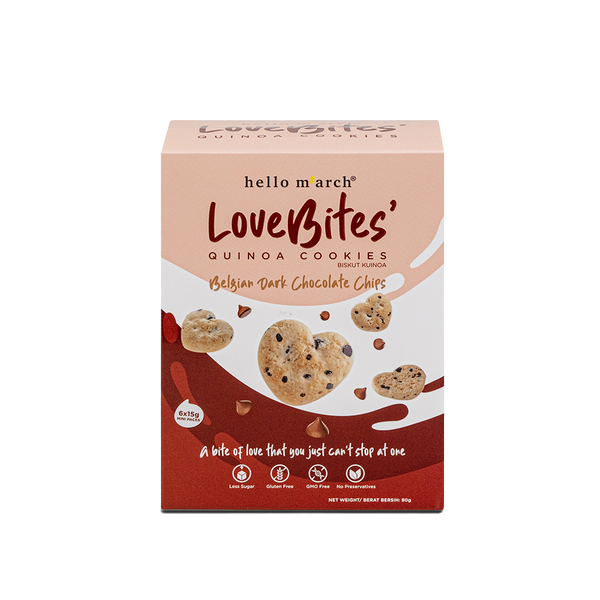 LOVE BITES Quinoa Cookies - Belgian Dark Chocolate Chips 90g