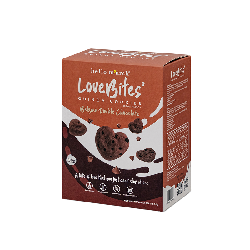 LOVE BITES Quinoa Cookies - Belgian Double Chocolate 90g