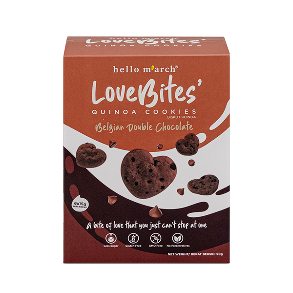 LOVE BITES Kue Quinoa - Cokelat Ganda Belgia 90g