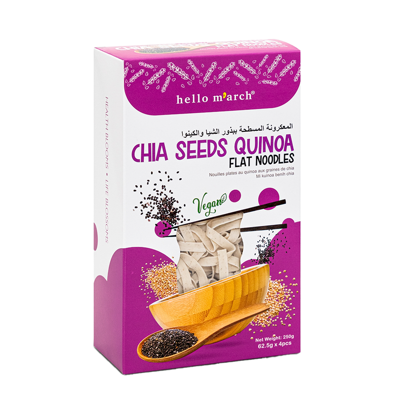 HELLO M'ARCH Chia Seeds Quinoa Flat Noodles 250g