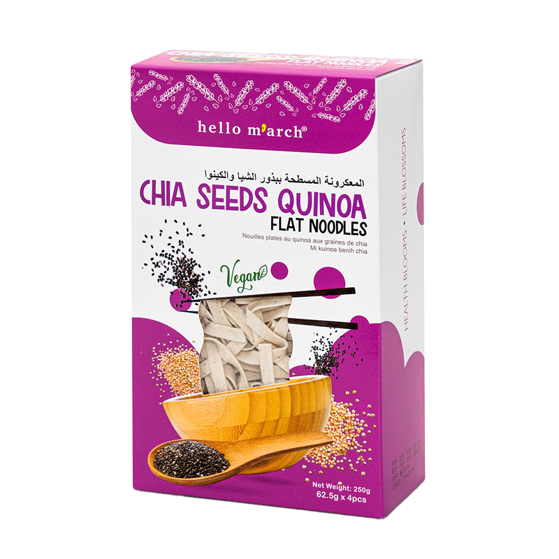 HELLO M'ARCH Chia Seeds Quinoa Flat Noodles 250g