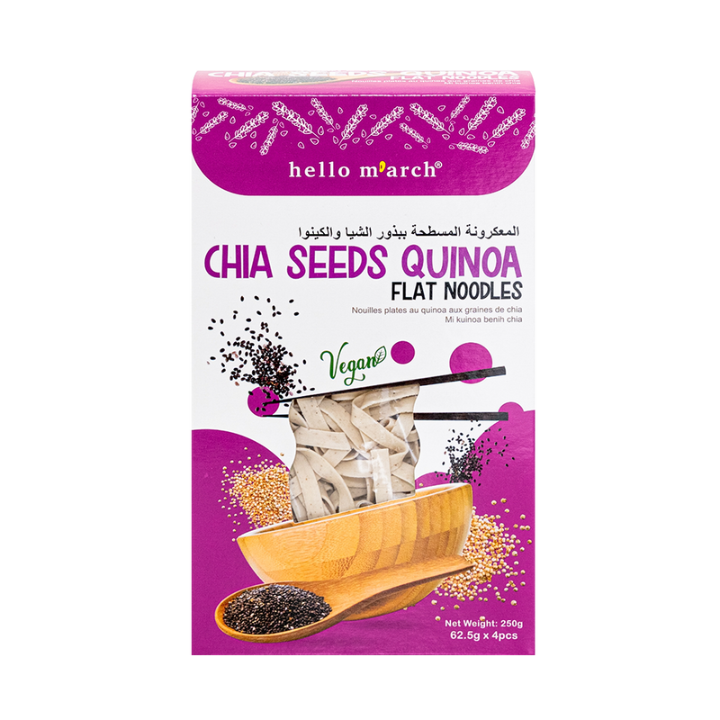 HELLO M'ARCH Chia Seeds Quinoa Flat Noodles 250g