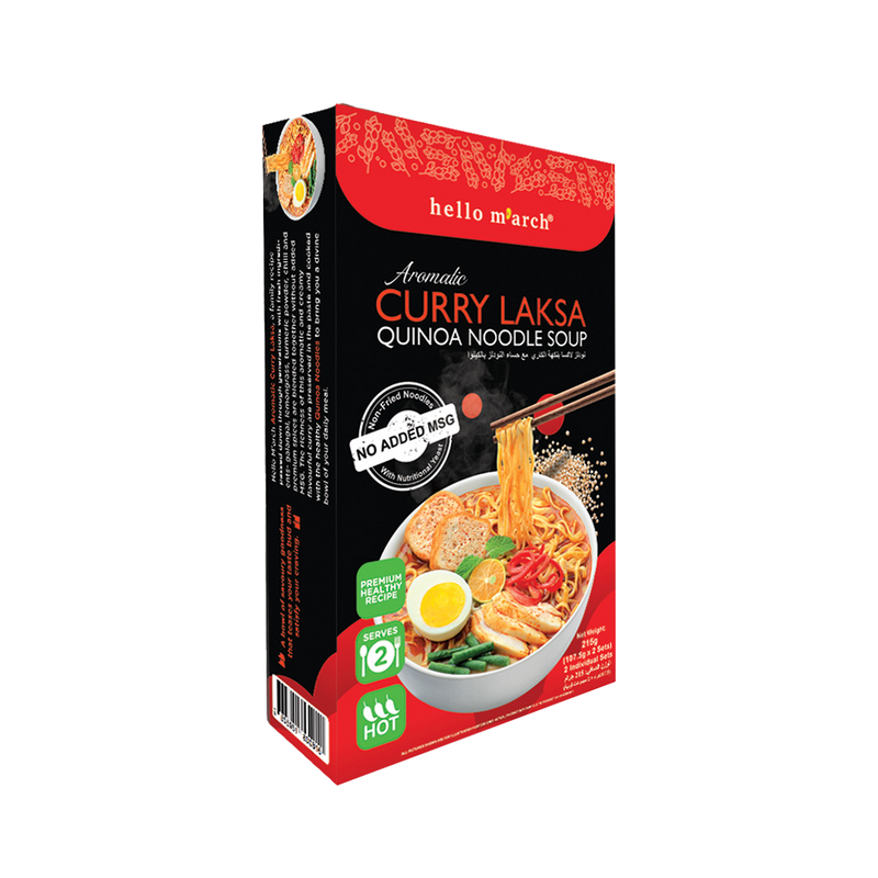 HELLO M'ARCH Aromatic Curry Laksa Quinoa Noodle Soup 215g