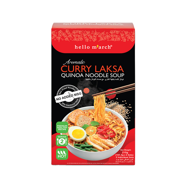 HELLO M&#39;ARCH Sup Mie Laksa Quinoa Kari Aromatik 215g