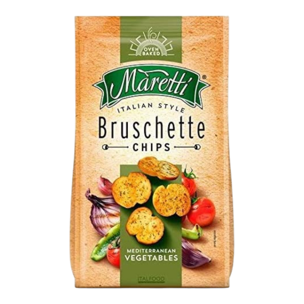MARETTI Bruschette Chips (Italian Style) - Mediterranean Veg 70g (Case 15)