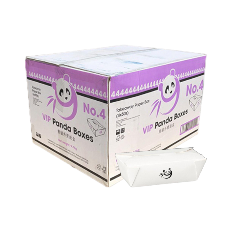 NO.4 VIP PANDA Takeaway Paper Box (Case 120)