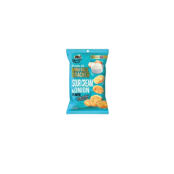 YOUNGER FARM Mini Rice Cracker Cream & Onion Flavour 60g