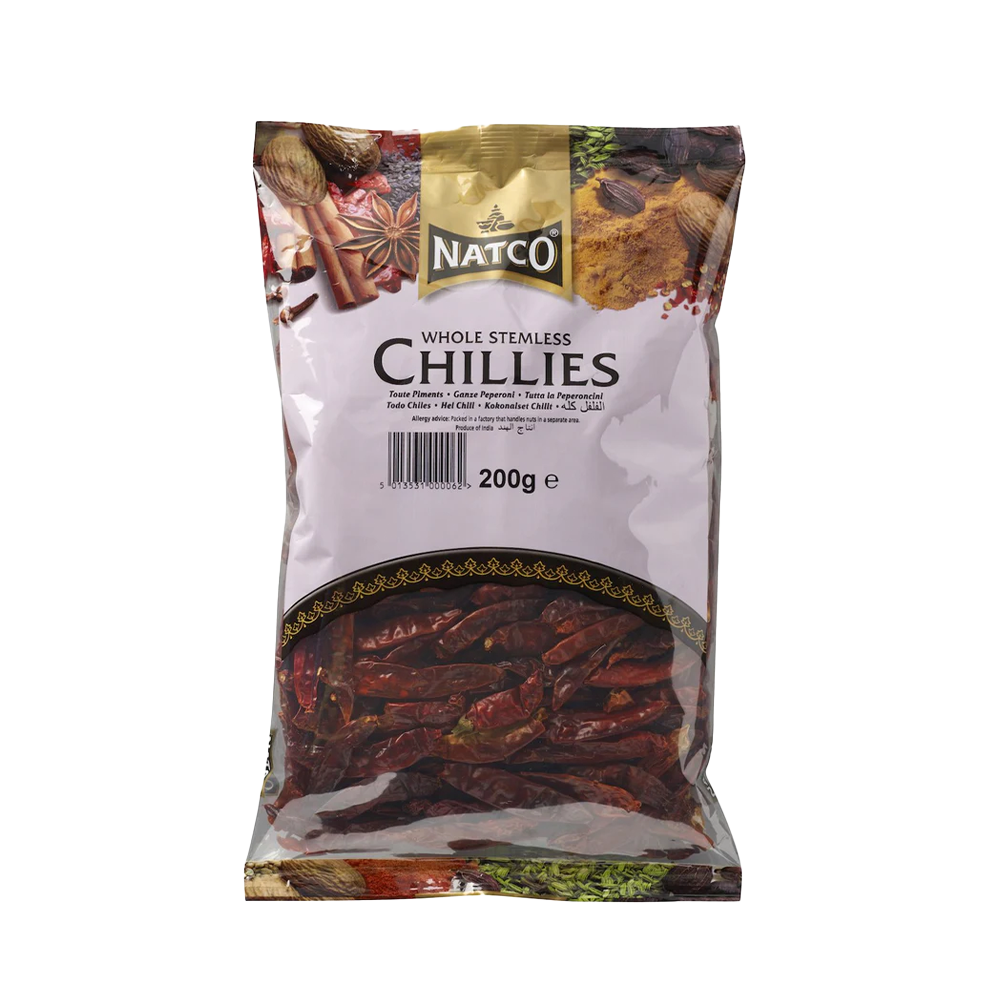 NATCO Chilli Whole Stemless 200g (Case 10)