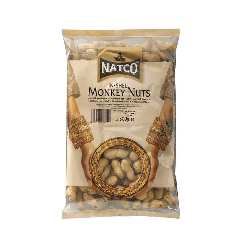 Monkey Shell Peanuts NATCO Roasted In-shell Monkey Nuts 300g (Case 15)
