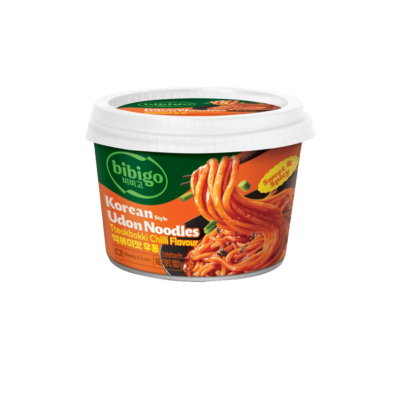 CJ BIBIGO Udon Noodles Tteokbokki Chili Flavour 187g