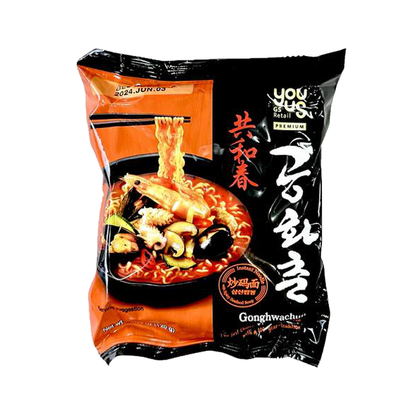 GSR Gonghwachun Jjiambbong Spicy Seafood Noodles 120g