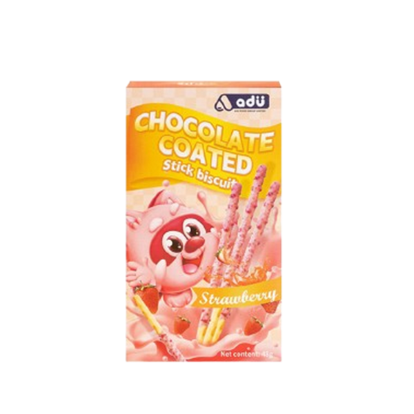 ADU Biscuit Sticks Strawberry Flavour 48g