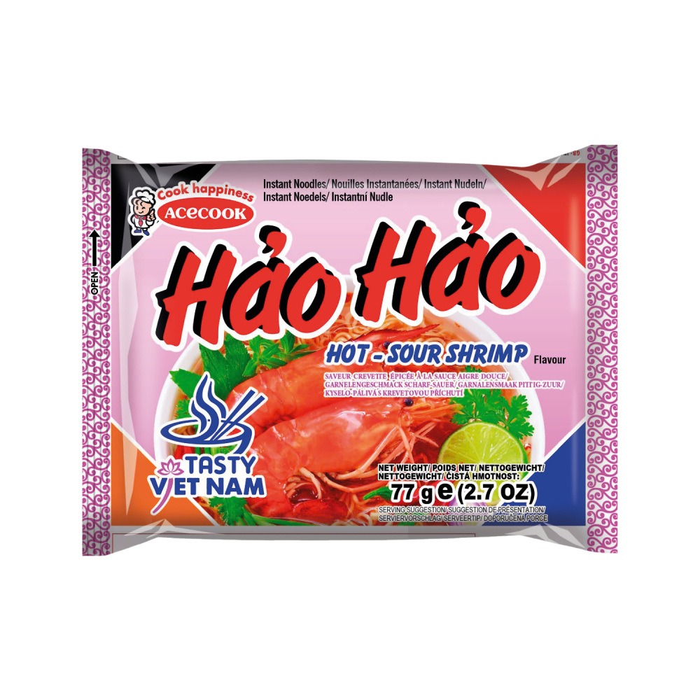 HAO HAO Hot & Sour Shrimp Flavor 77g (T)