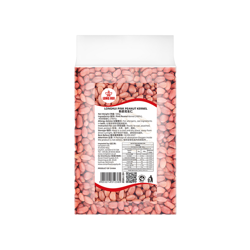 LONGHUI Hạt Đậu Phộng Hồng 500g (Thùng 20)