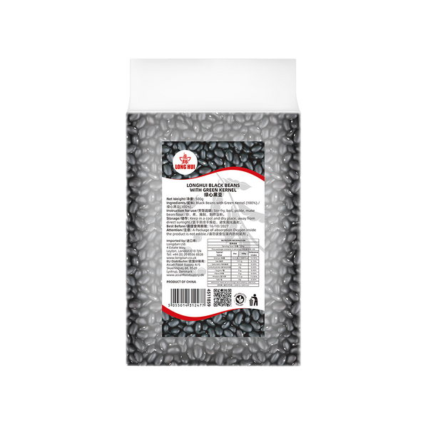 LONGHUI Đậu Nành Đen Hạt Xanh 500g (Thùng 20)